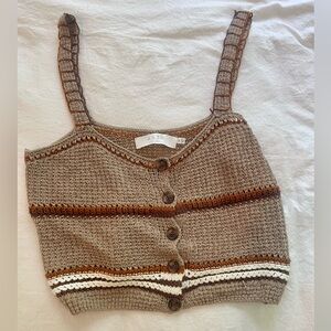 ASTR the Label Knit Sweater Tank Too Button Down